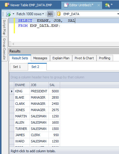 12 sql with just a few columns