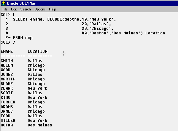 DECODE Example