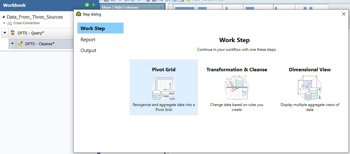 Interpreting your data using a pivot grid