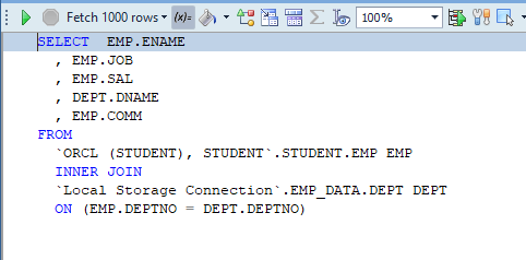 Using the Toad Data Point Cross-Connection Query data preparation tool