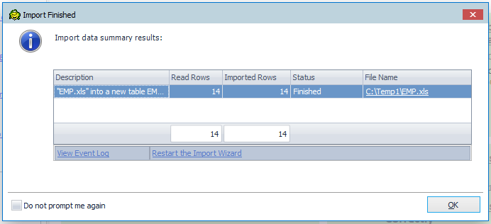 6 create EMP_DATA database