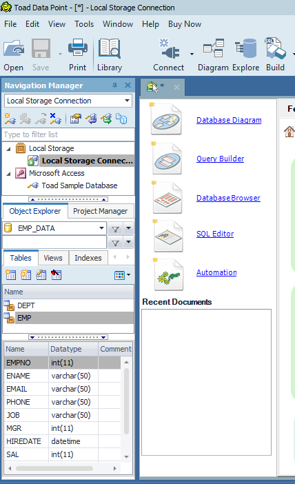 7 create emp database