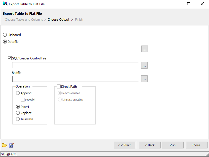 Export Table to Flat File