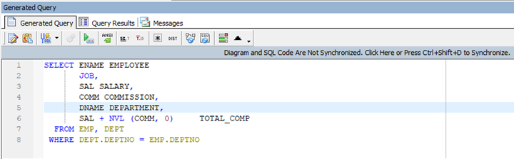 Changing the generated query