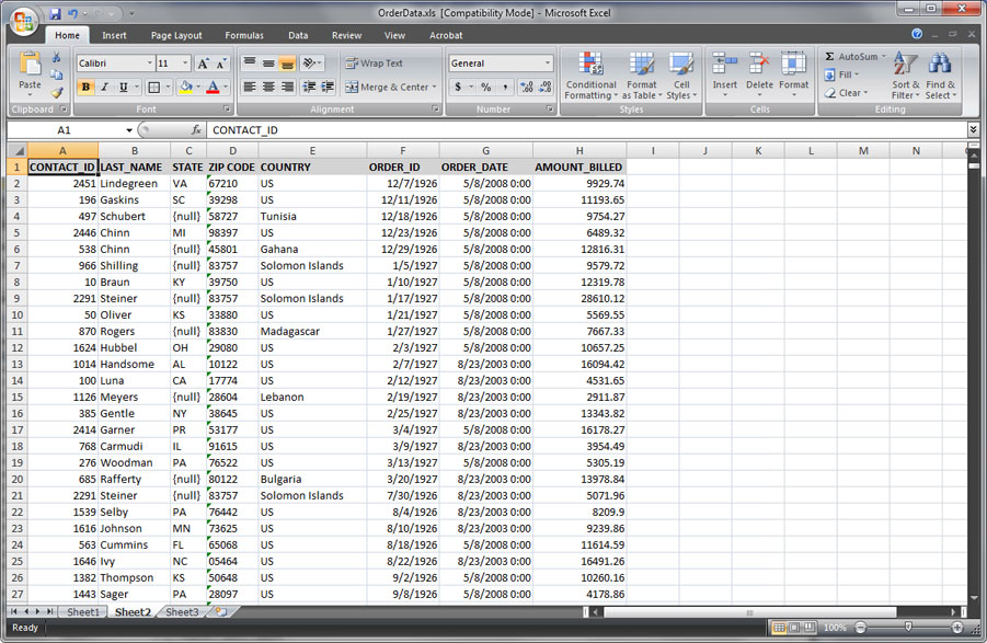 Step 2: Create or Export Your Report in Excel 2003 Format