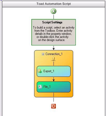 Toad Automation Script Settings