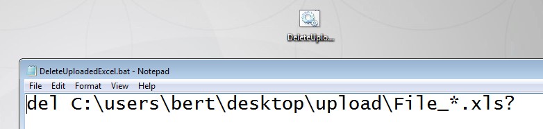 You can use script to create a one line batch file, which deletes all the files after you’ve completed the import.