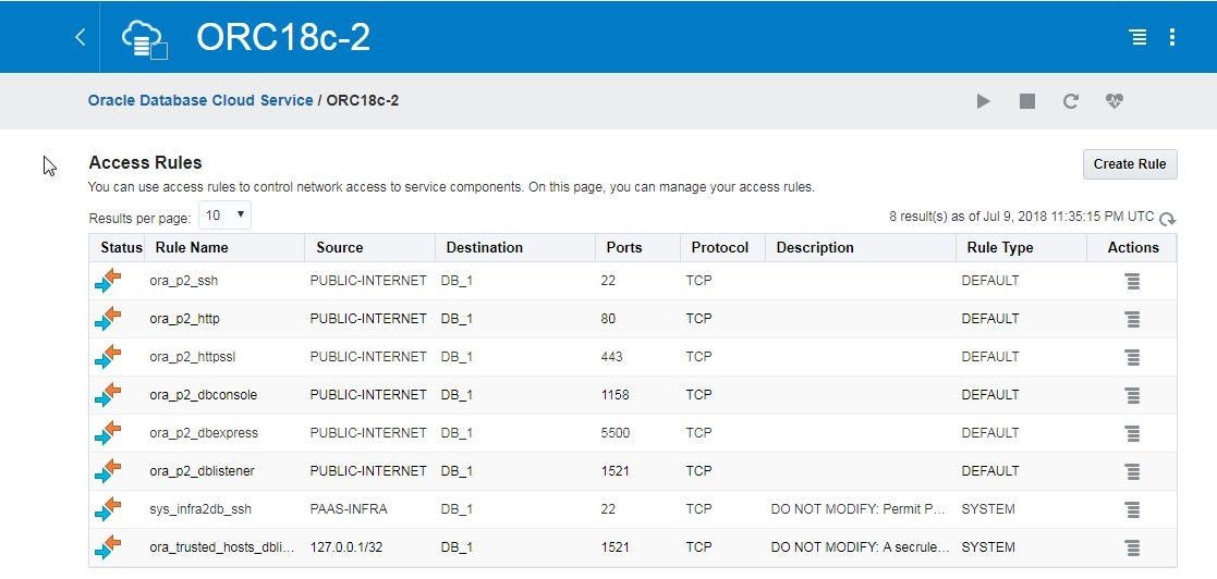 Figure 10. Enabling Access Rules