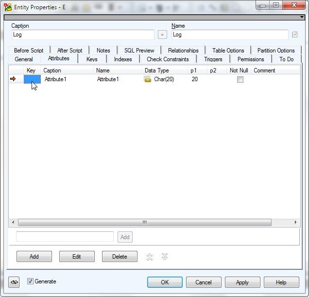 Figure 13. Dummy Attribute with Default Values