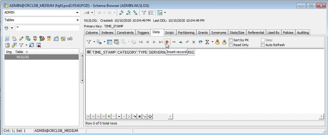 Figure 13. Insert record