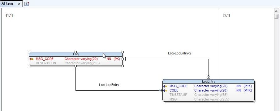 Figure 13. Log Entity>Double-Click