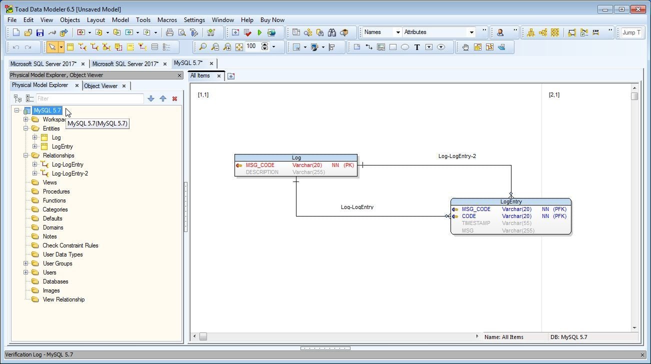 Figure 13. New Model MySQL 5.7