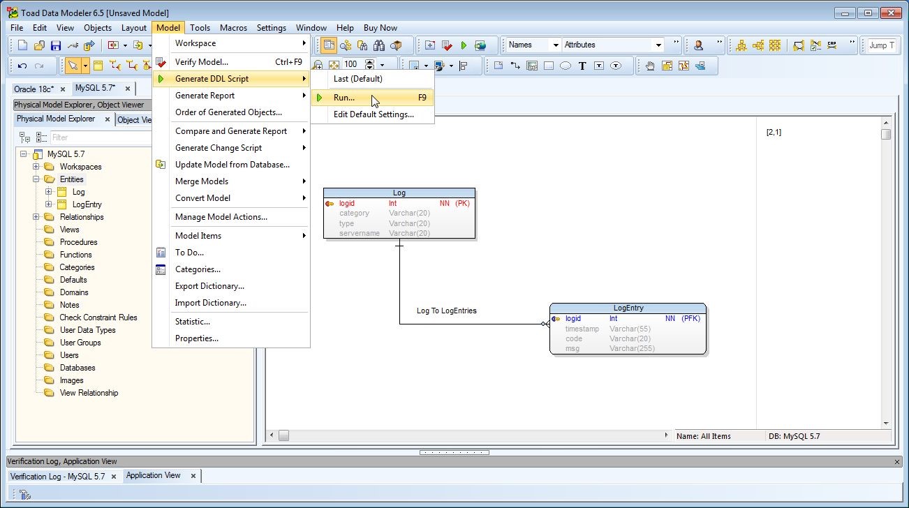 Figure 13. Selecting Run