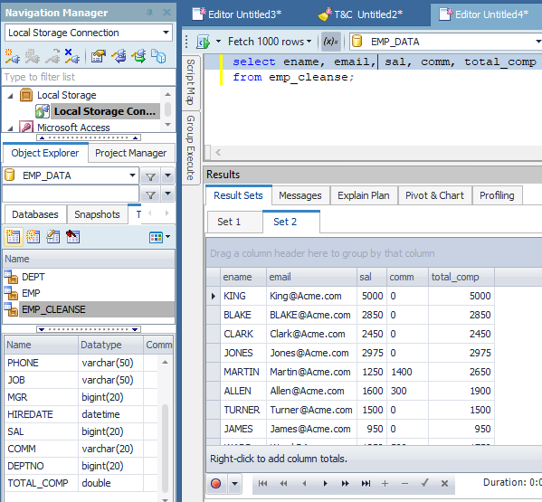 New data store with transformed data