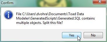 Figure 19. Confirm Dialog to Split File