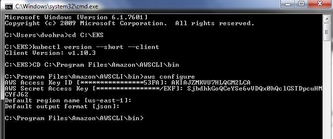 Figure 2. Configuring AWS CLI