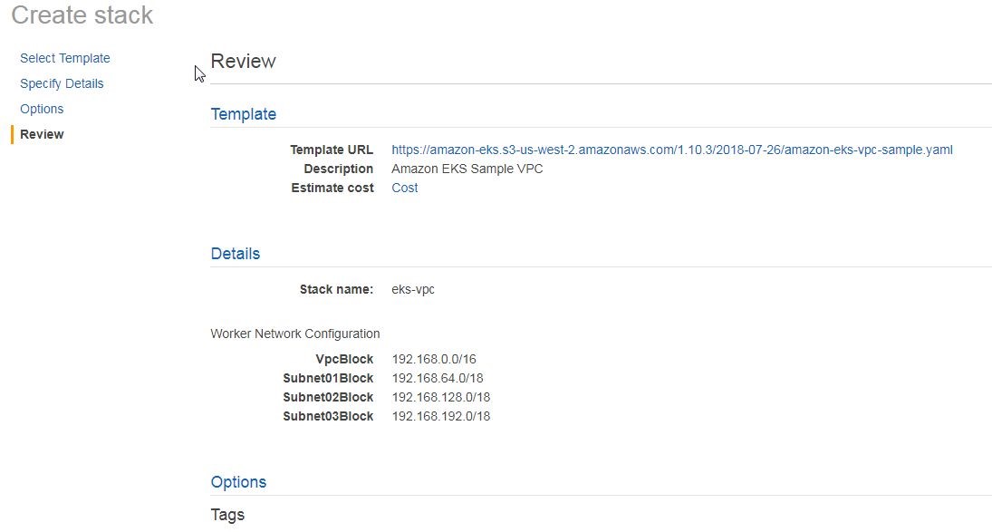 Figure 20. Review shows the summary of the Stack