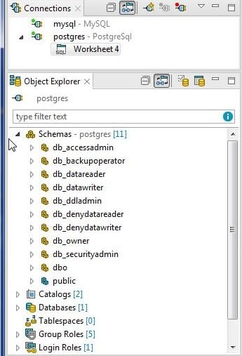 Figure 21. New Schemas Created