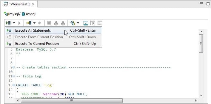 Figure 22. Execute All Statements