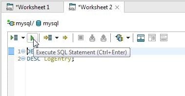 Figure 23. Running DESC Statement