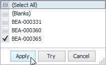 Figure 24. Selecting the code Column Value to Include