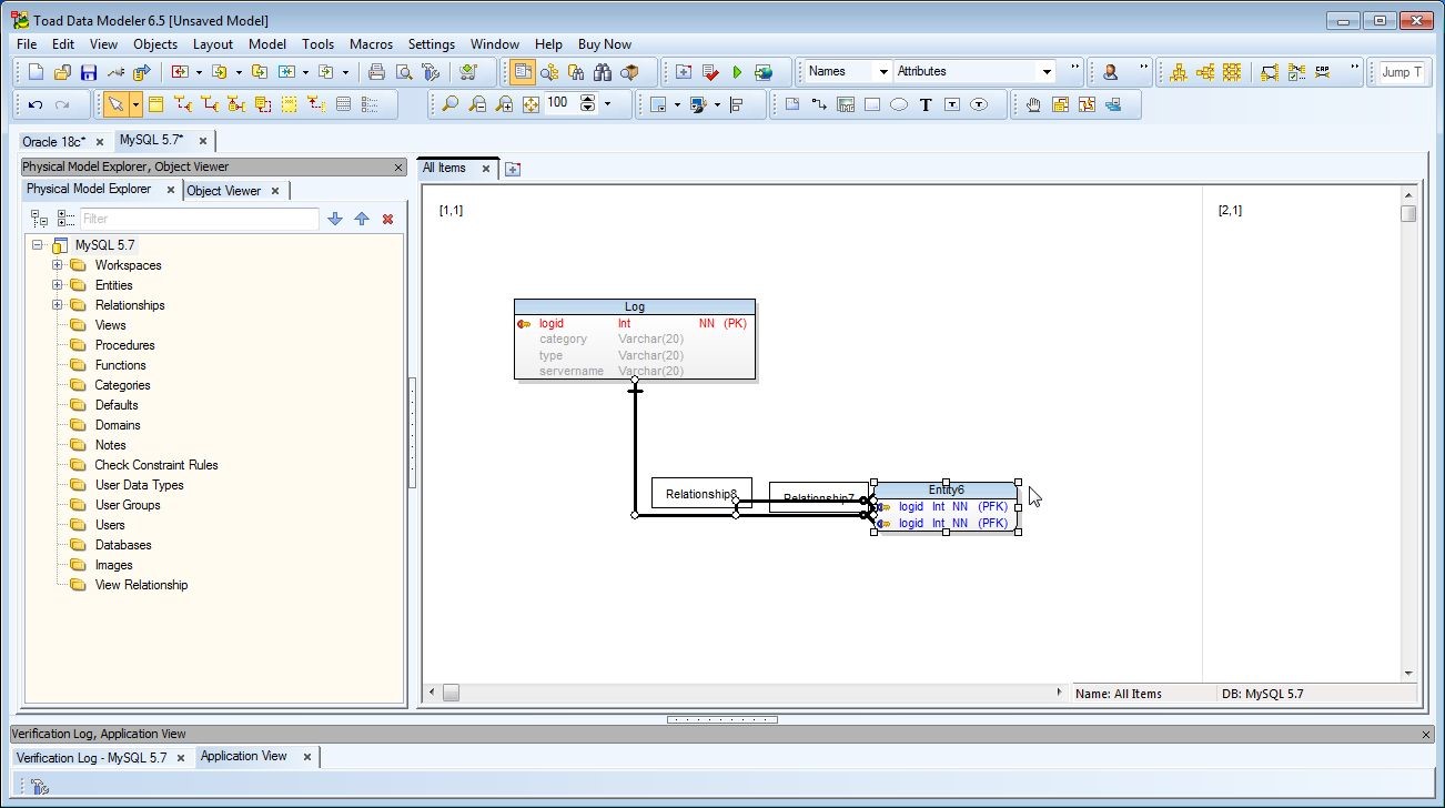 Figure 28. Applying Entity Layout