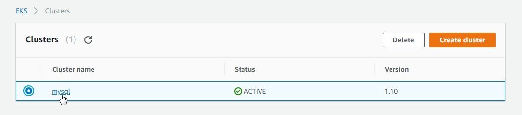 Figure 28. Cluster status is ACTIVE-1