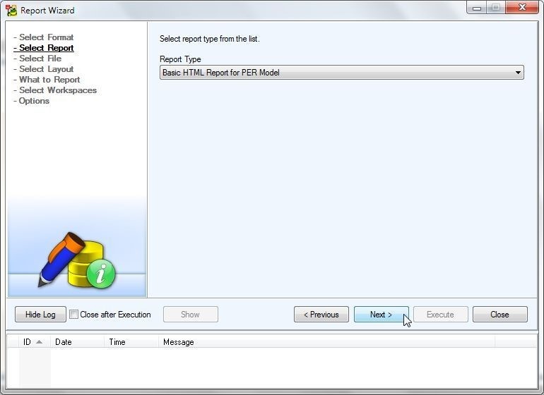 Figure 32. Selecting Report Type