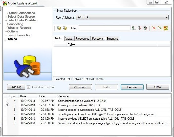 Figure 34. Connection established to Oracle Database on AWS RDS