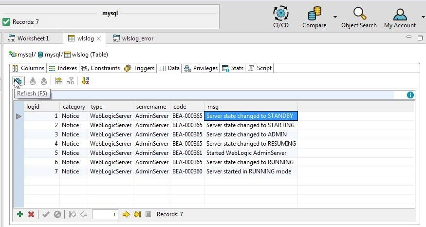 Figure 34. Data Refreshed