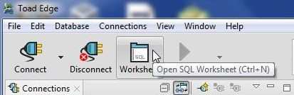 Figure 35. Open SQL Worksheet