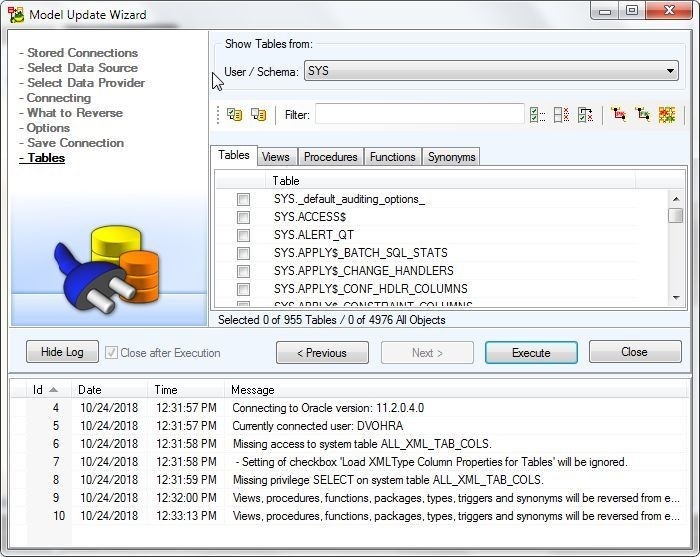 Figure 35. Selecting a schema