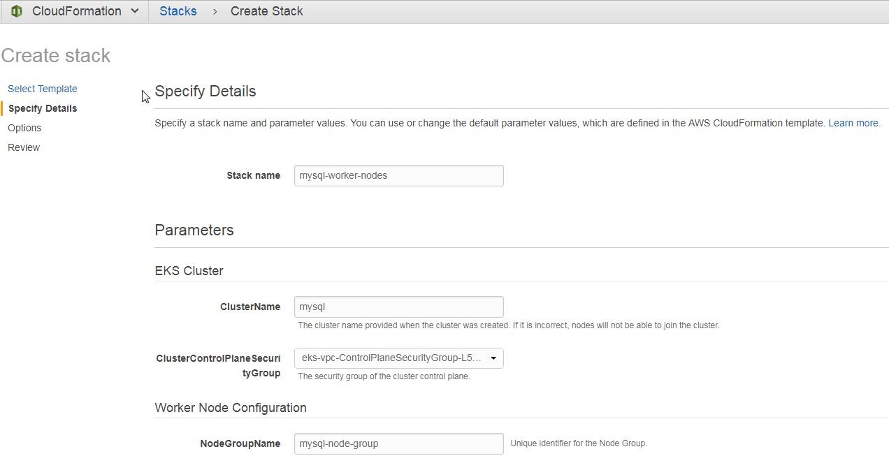 Figure 35. Specifying Stack Details