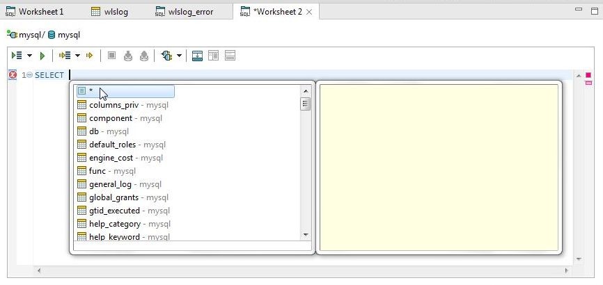 Figure 36. Adding SQL Statement using Code-Assist