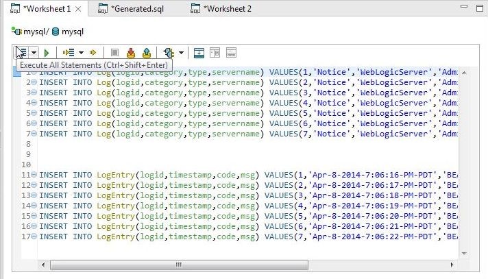 Figure 36. Execute All Statements