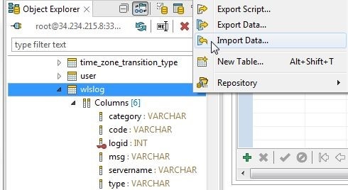 Figure 39. selecting Import Data