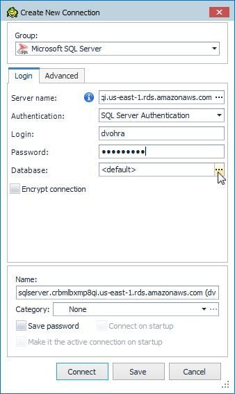 Figure 4. Create New Connection