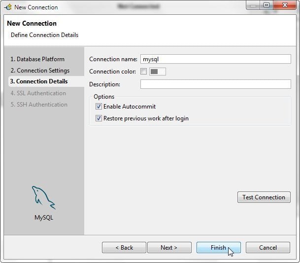 Figure 4. Enabling Autocommit