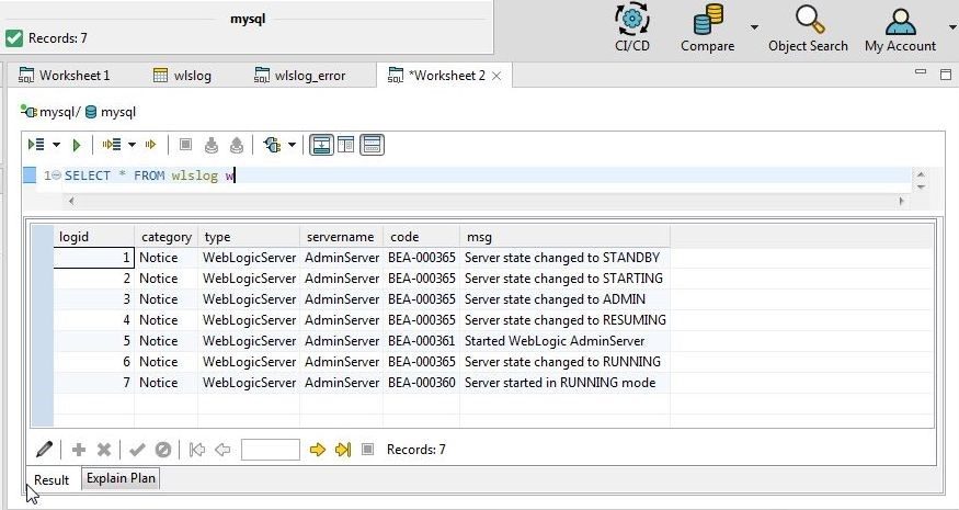 Figure 41. Result Set