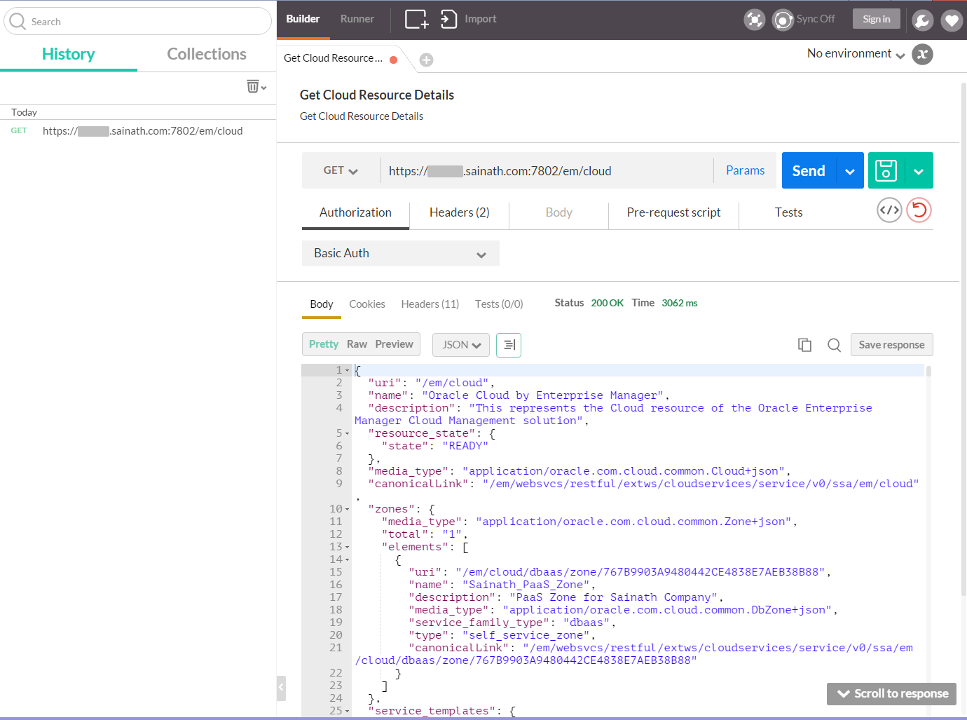 Figure 42. Response - Get Cloud Resource Details request