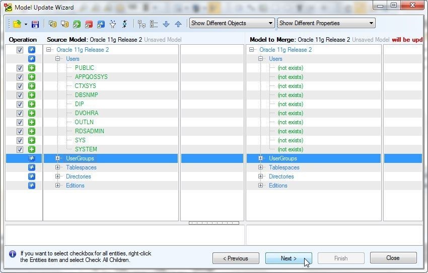 Figure 42. Source Model and Model to Merge