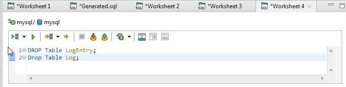 Figure 43. DROP Statements