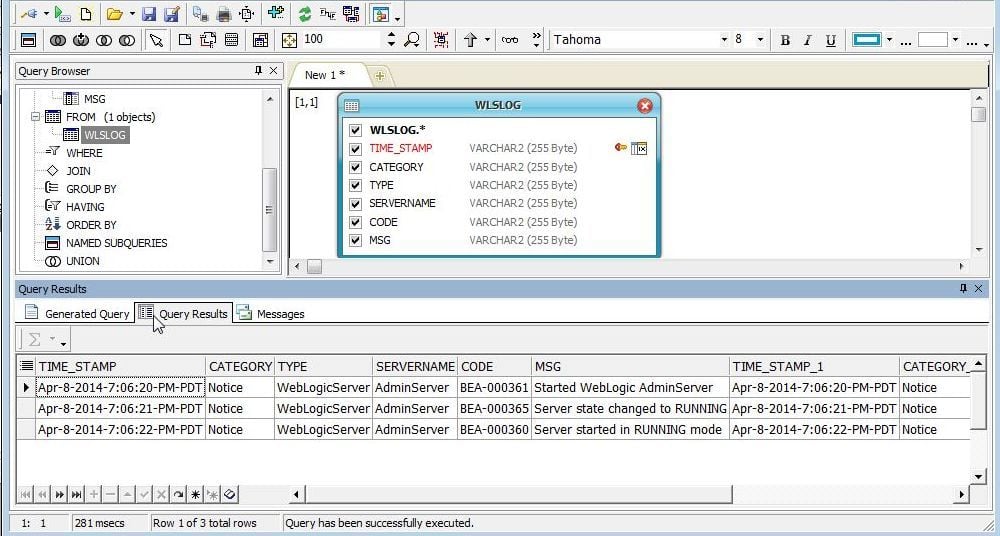 Figure 43. Query Result