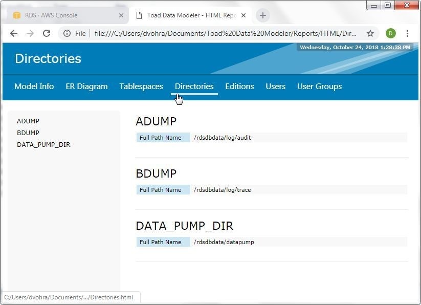 Figure 43. the Directories tab