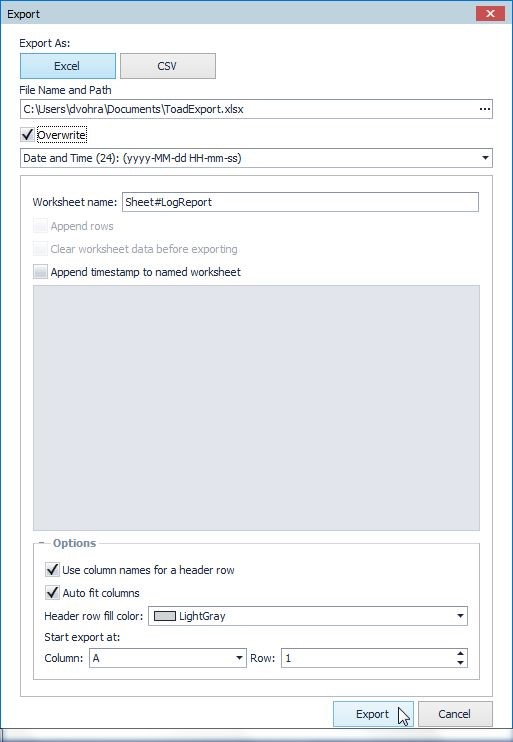 Figure 44.  the Export Wizard