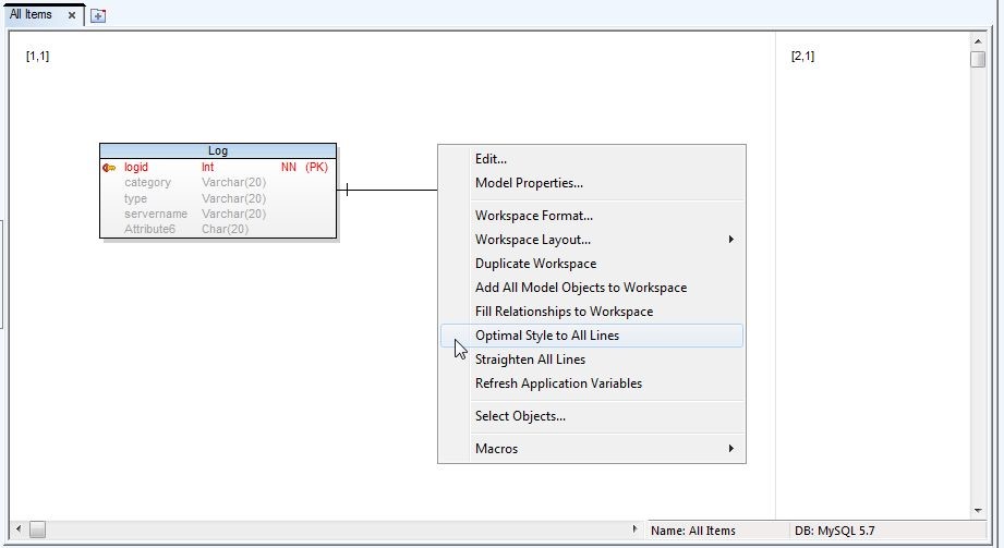 Figure 49. Selecting Optimal Style to All Lines