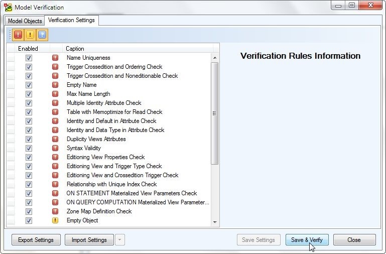 Figure 57. Clicking on Save and Verify