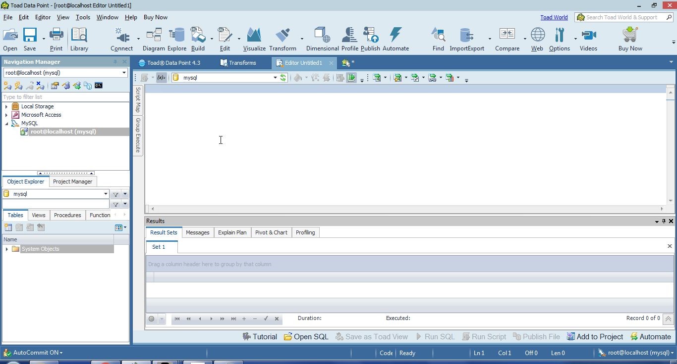 Figure 6. New SQL Worksheet