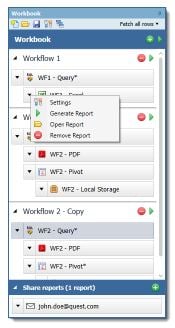 Sleek, new design Workflow. What's new in Toad Data Point Workbook 5.1.3.