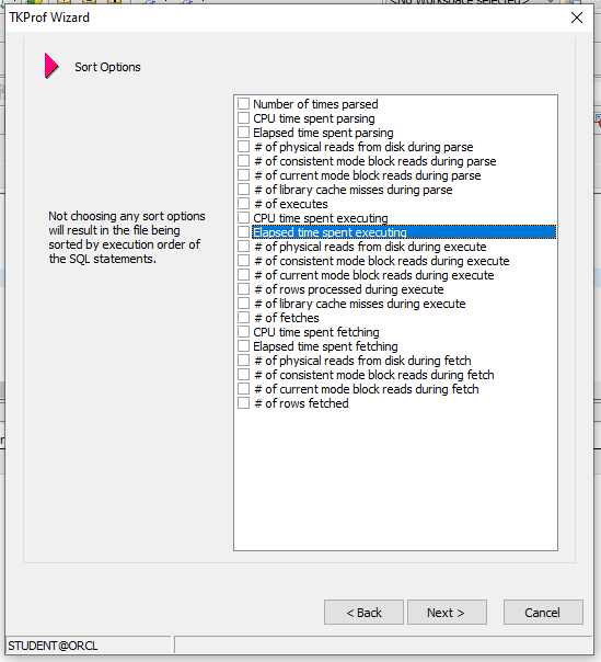 Toad for Oracle TKProf Interface